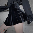 Velvet Pleated Mini Skirt - The Cursed Closet