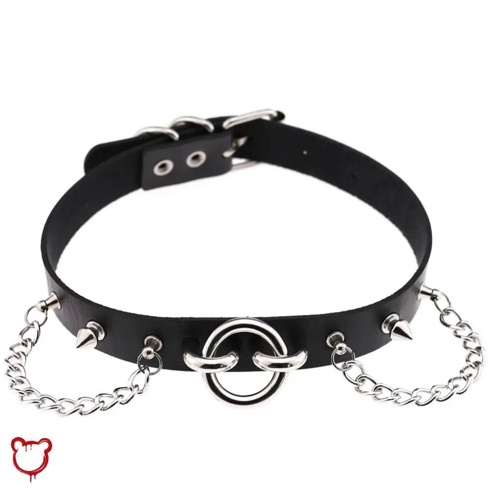 Vengeance' Faux Leather Chain Choker - The Cursed Closet