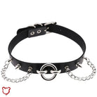 Vengeance' Faux Leather Chain Choker - The Cursed Closet