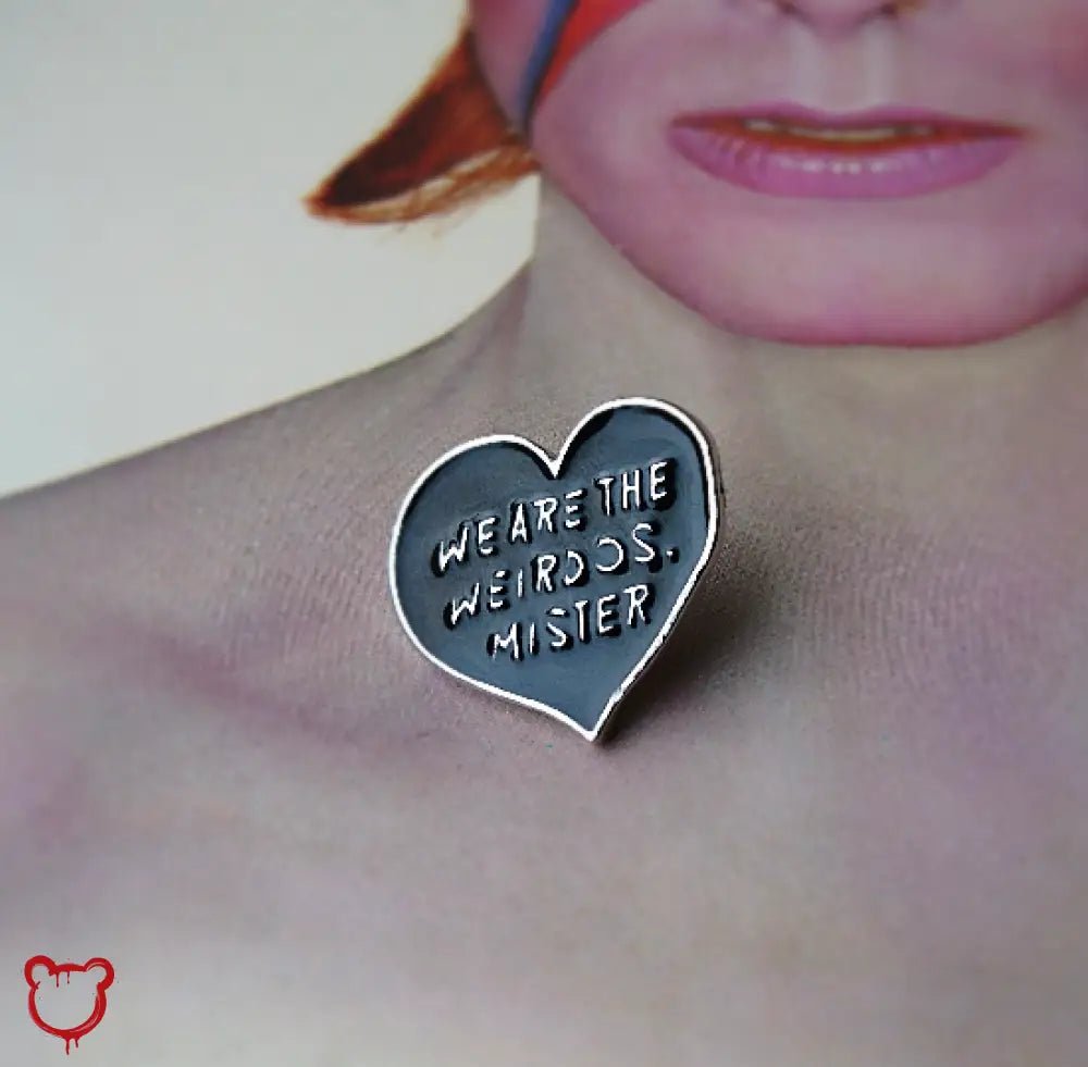 Weirdos' Black Heart Pin - The Cursed Closet