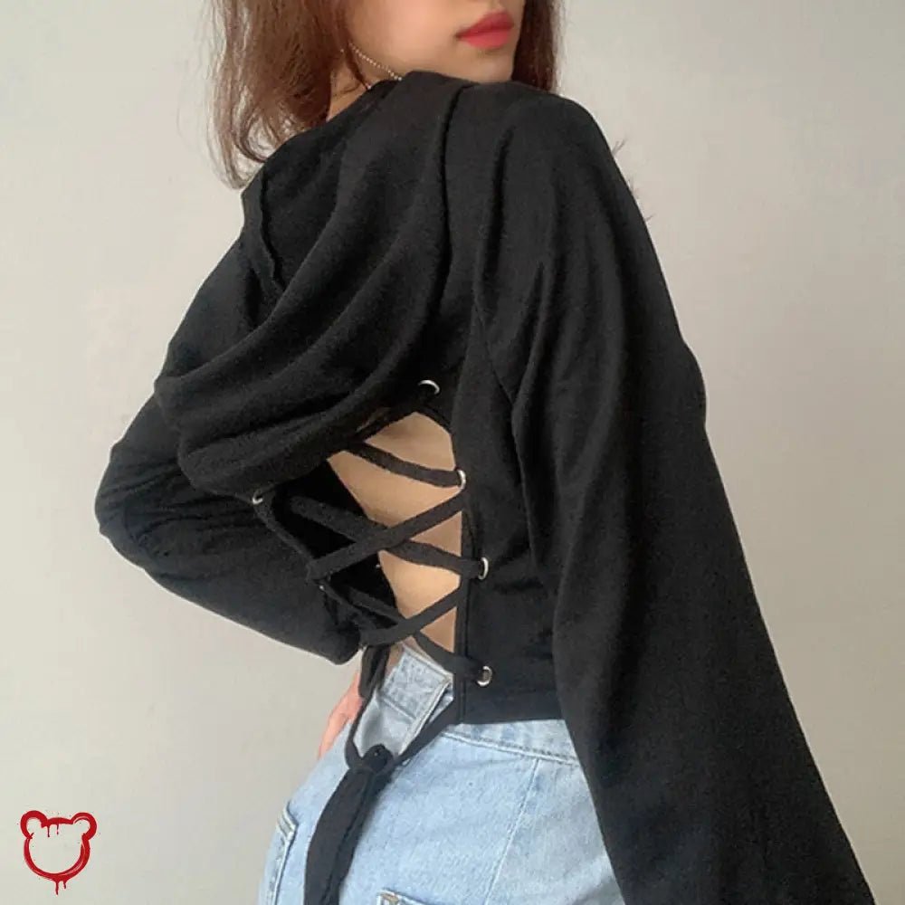 Wild Lace Up Hoodie - The Cursed Closet