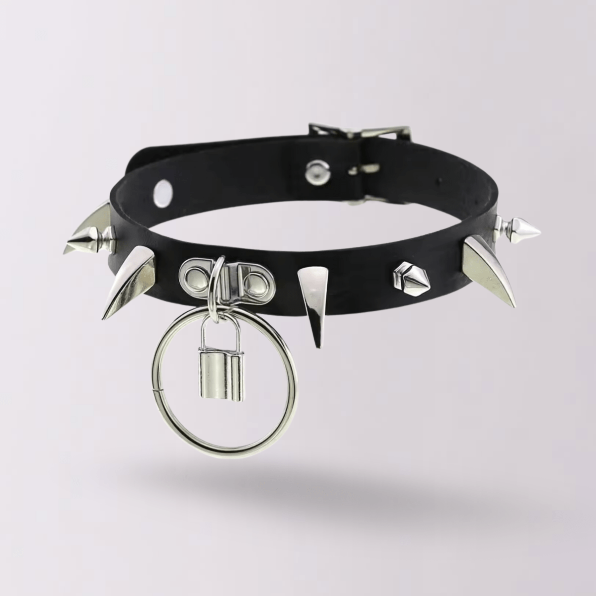 Noir Spike Choker - The Cursed Closet