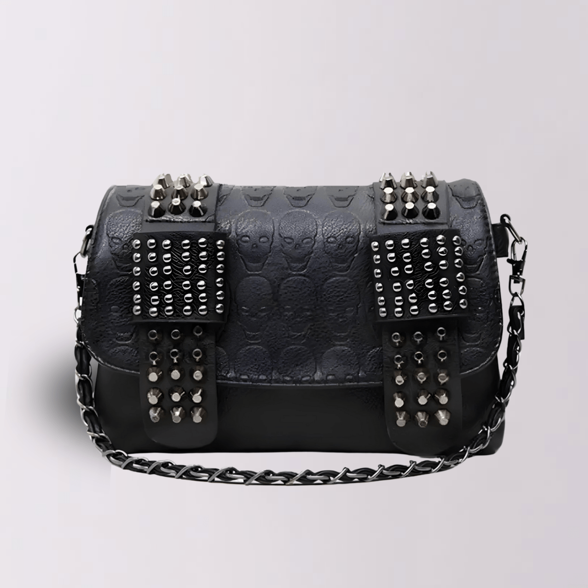 Black Skull Rivet Bag - The Cursed Closet