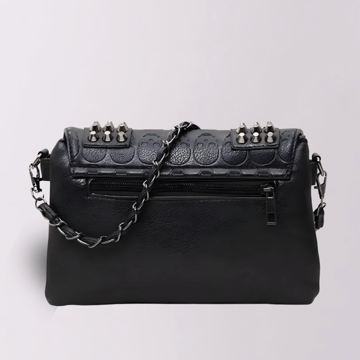 Black Skull Rivet Bag - The Cursed Closet