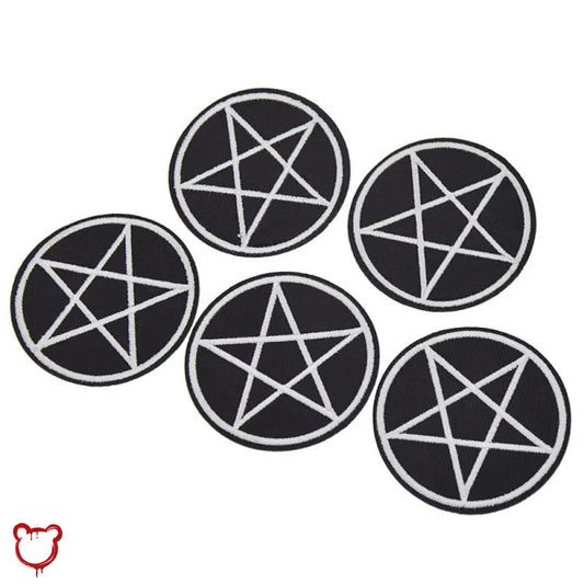 5-Pack Pentagram Patches Accessories
