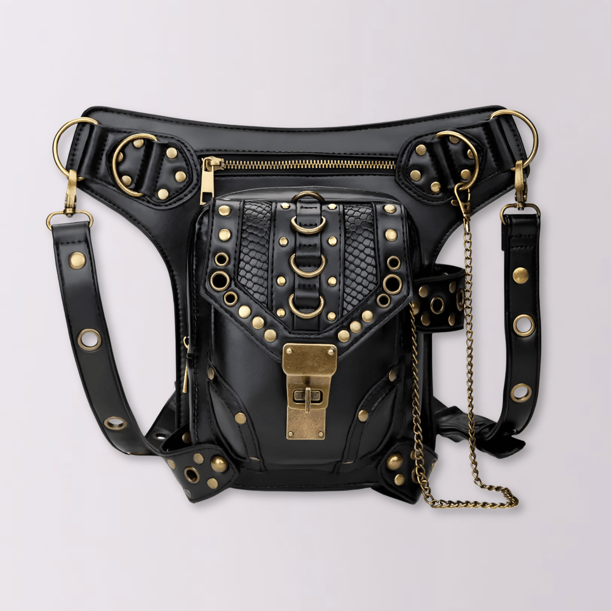 Steampunk Leather Hip Holster - The Cursed Closet