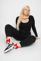 Youthful 'Bow Socks white red