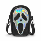 Ghost Face Shoulder Bag, Vibrant Colors silvery