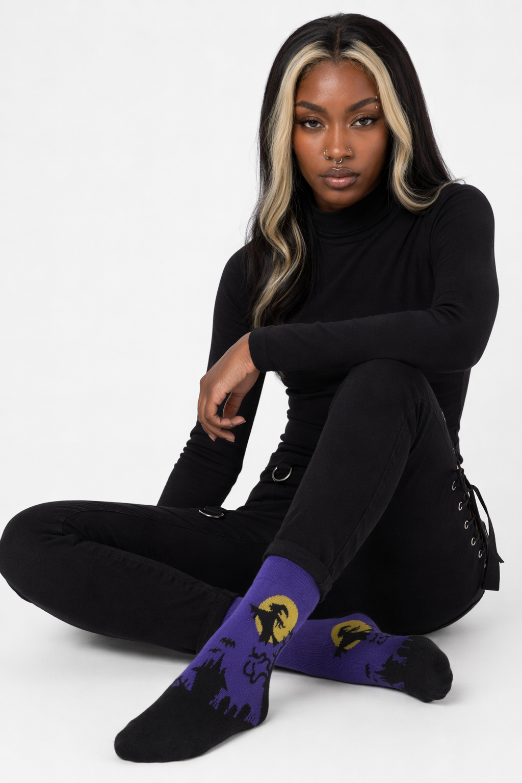 Halloween Socks: Spooktacular Style! Purple