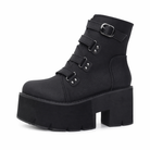 Gothic Black Platform Boots black shoes