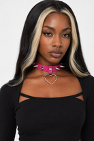 Furious Heart Choker in Black rose red
