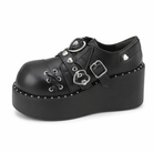 Black Gothic Platform Buckle Shoes black matte1