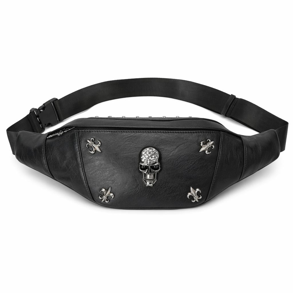 Skull Rivet Gothic Chest Bag Default