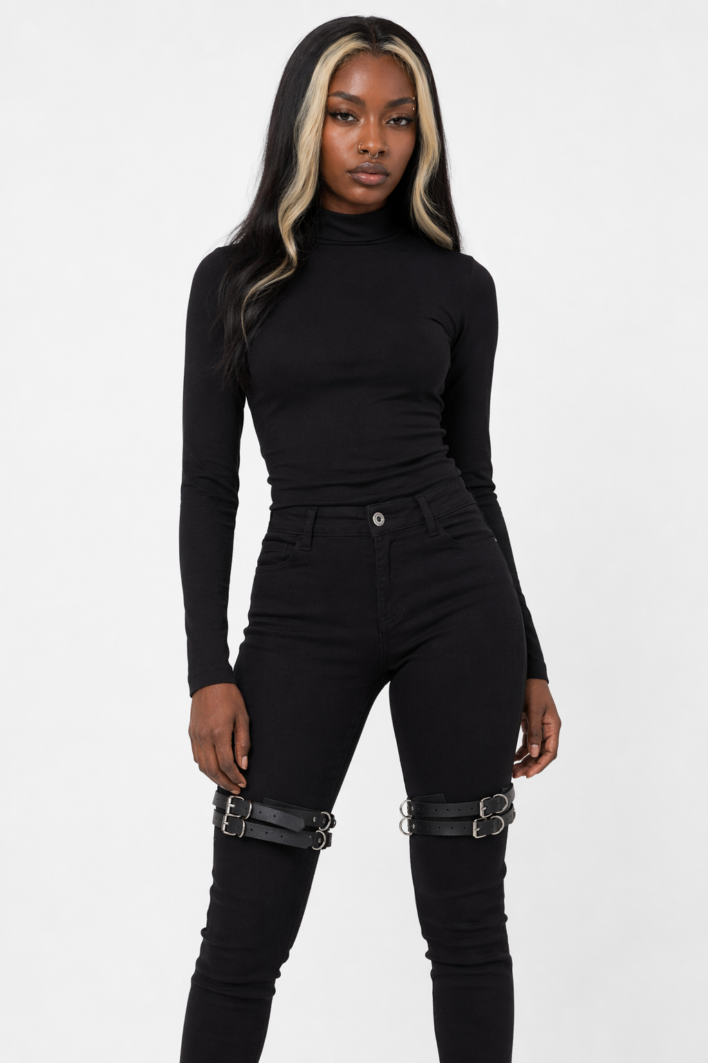 Faux Leather Thigh Garter Default