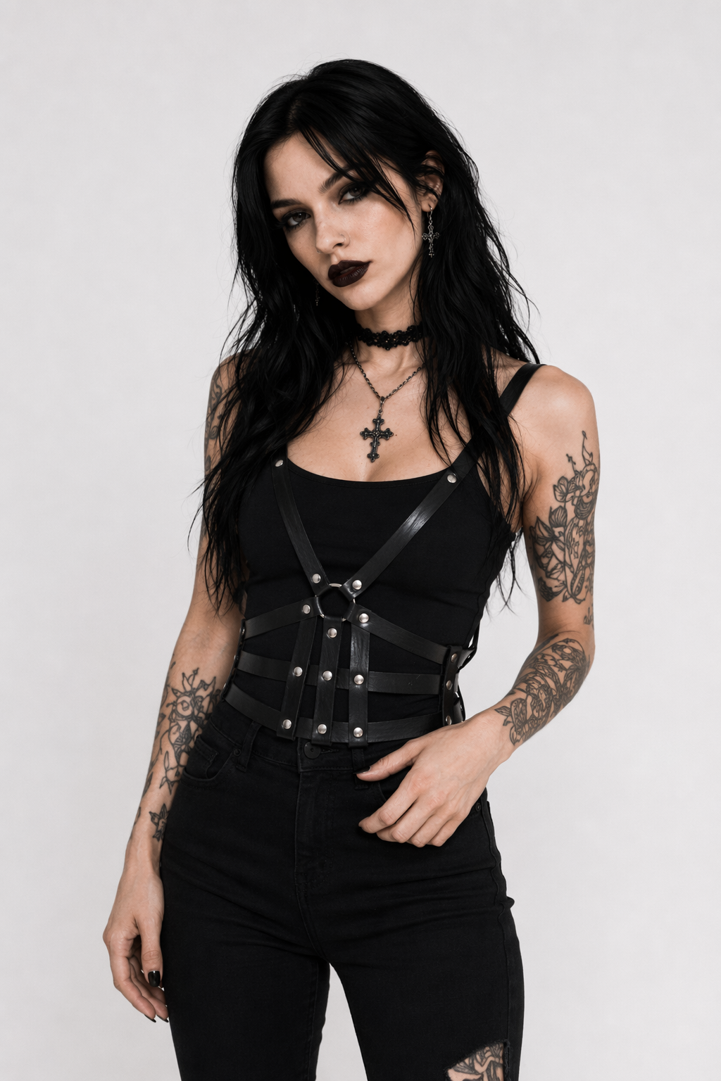 "Dominate Me Leather Harness" Belt