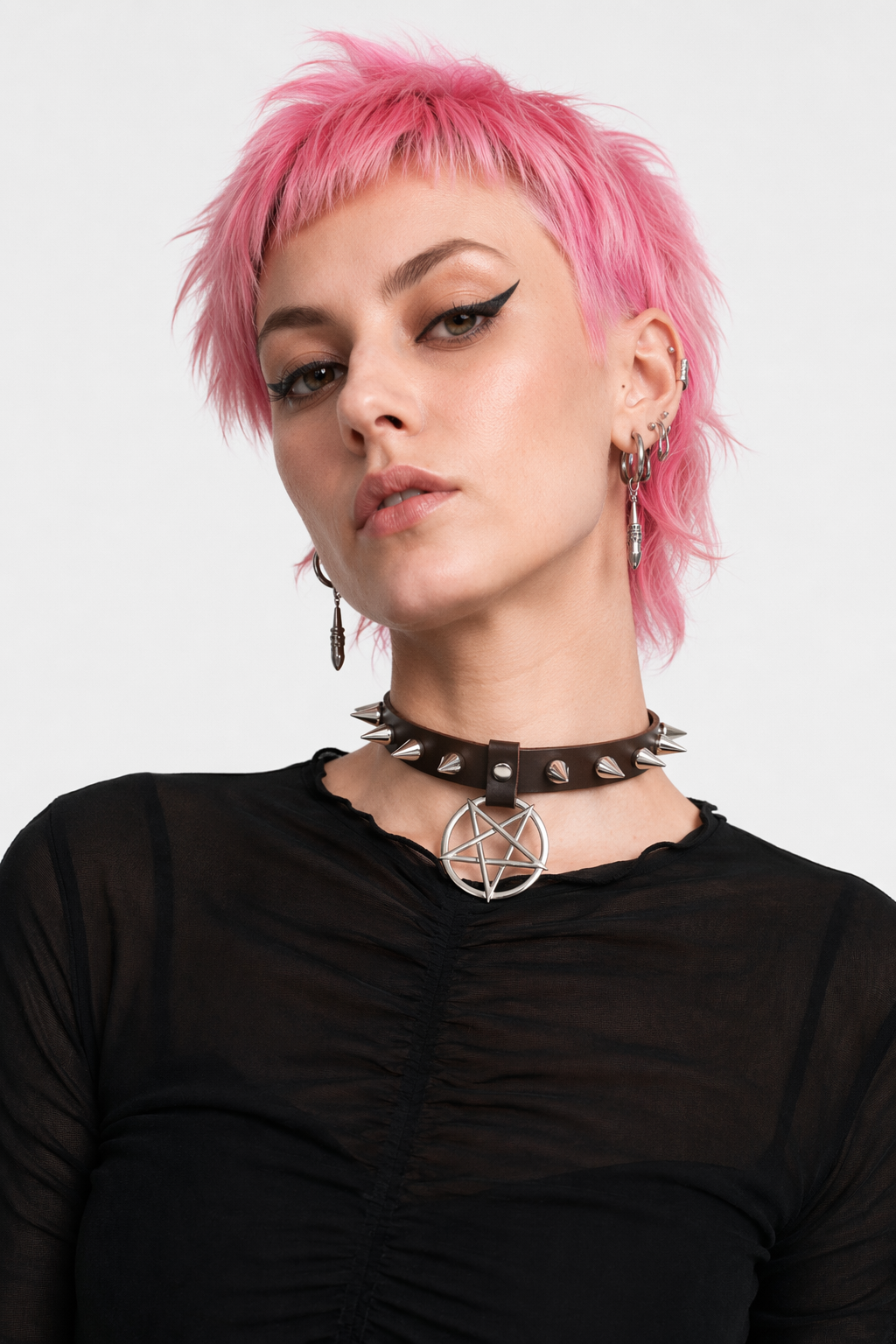 Alt Gothic Spike Choker - Darkest Depths coffee