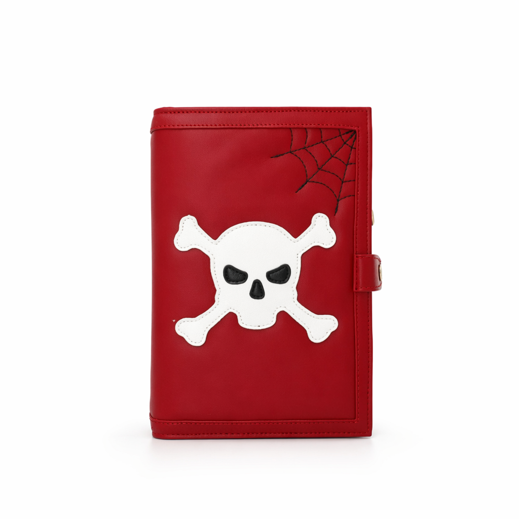 Elegant Skeleton Shoulder Bag Red Skeleton