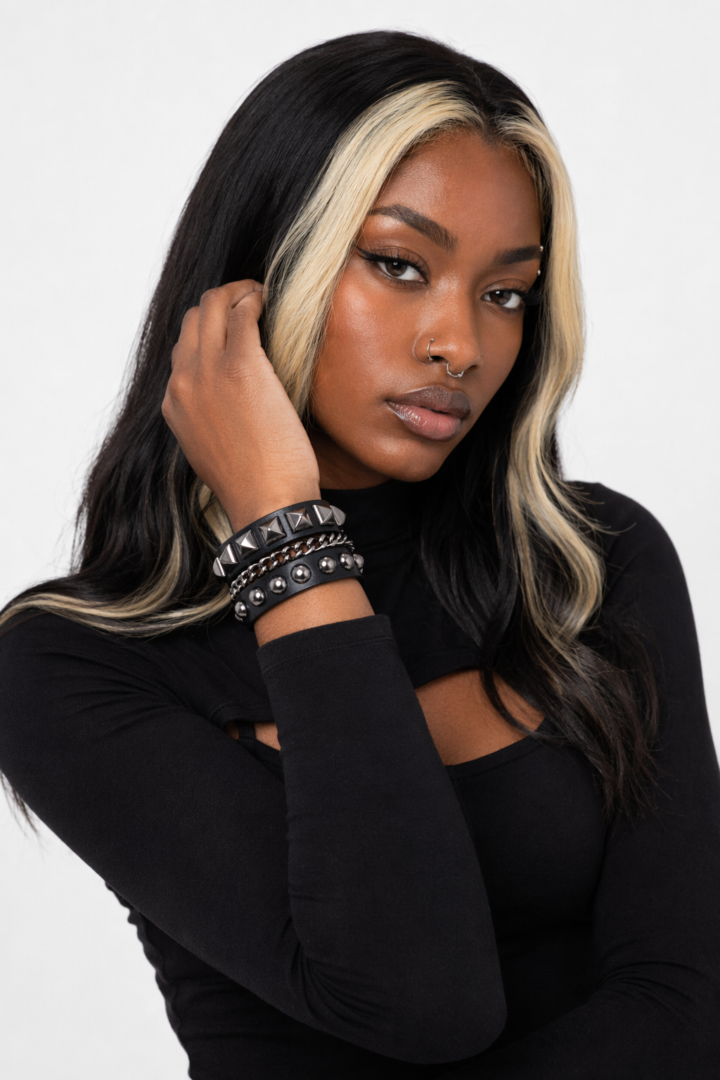 Metallic Leather Bracelets 1