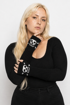 Black Skull Arm Warmers black