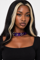 Black/Purple Venom PVC Choker Purple