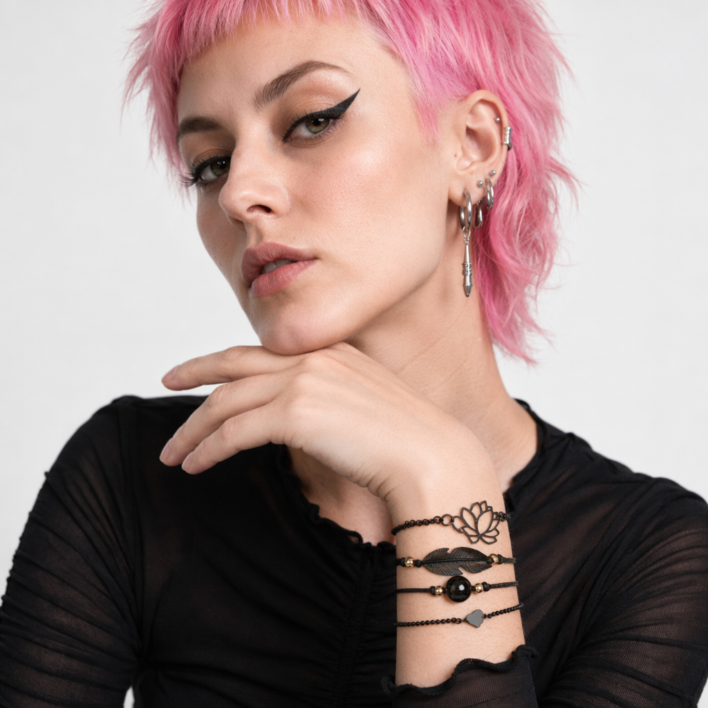 Black Bracelet Set Default Title