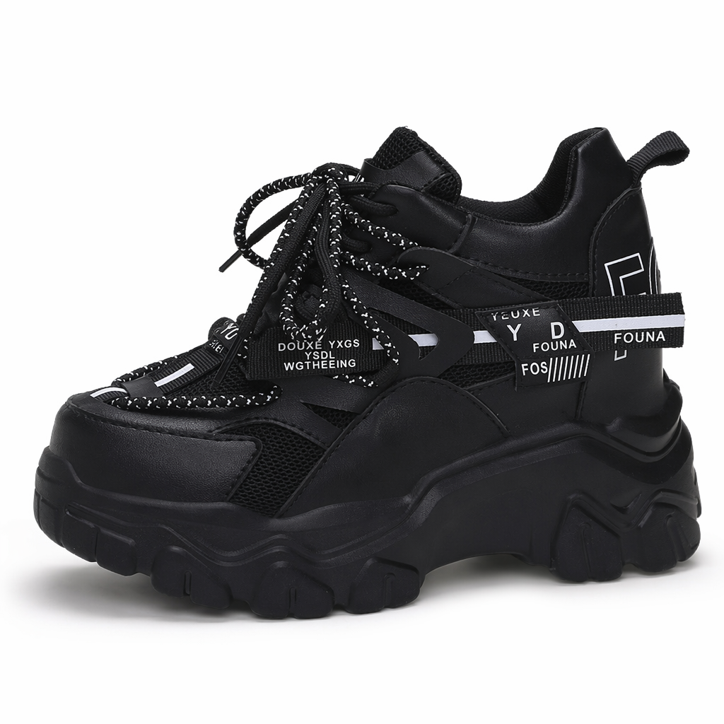 Night Risk' Black Grunge Shoes Black Style 1