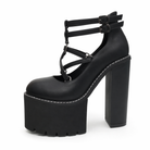 Gothic Black Chunky Shoes black shoes