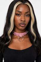 Furious Heart Choker in Black pink