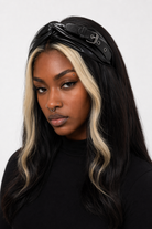 Faux Leather Hair Band - Black Default Title