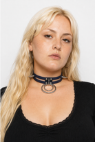 Black Spike Choker (11 Shades) Dark Blue