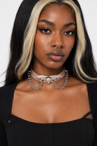 "Skull Bat Choker: Multi-Colored Option" Nude