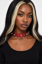 Furious Heart Choker in Black red