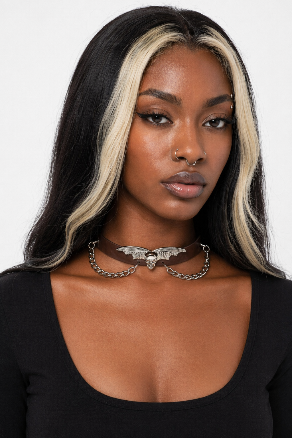 "Skull Bat Choker: Multi-Colored Option" Coffee