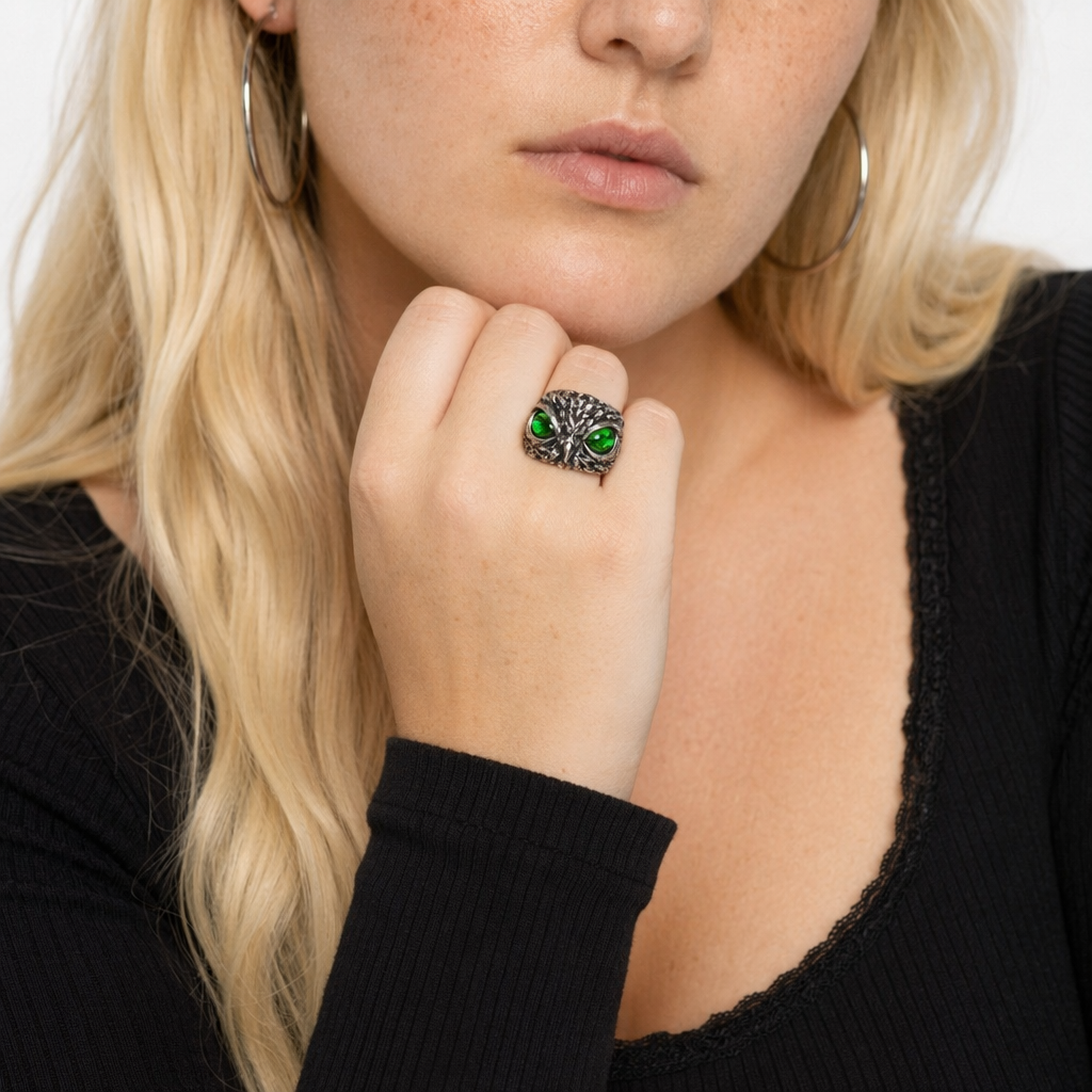 Stainless Owl Ring Alternative 10