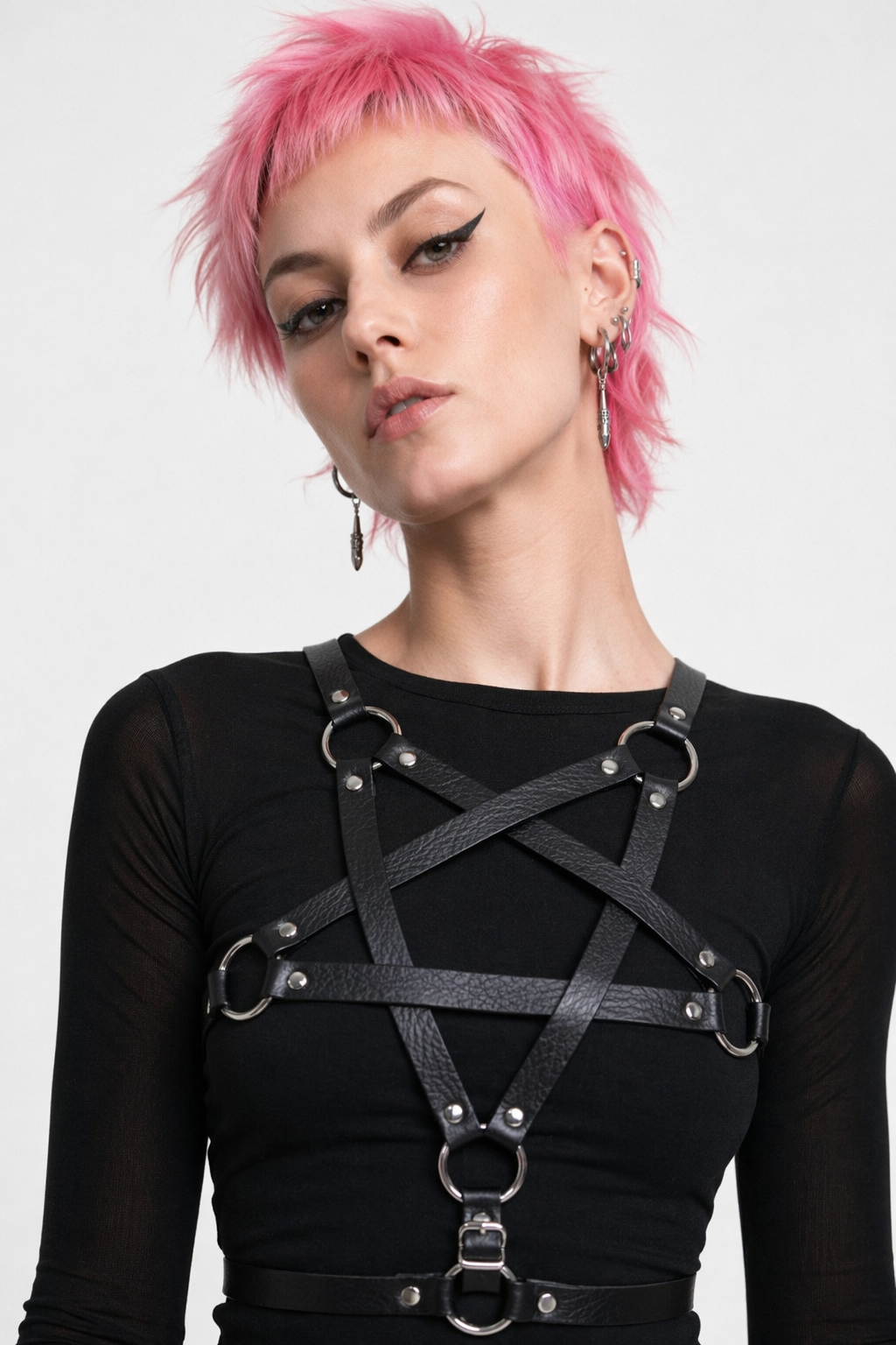 Envy's Starry Faux Leather Set Top ONLY