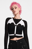 Death Wings Black Harness White