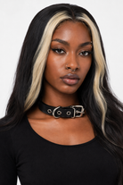 Black/Purple Venom PVC Choker Black