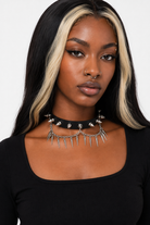 Spiked Chain Choker black