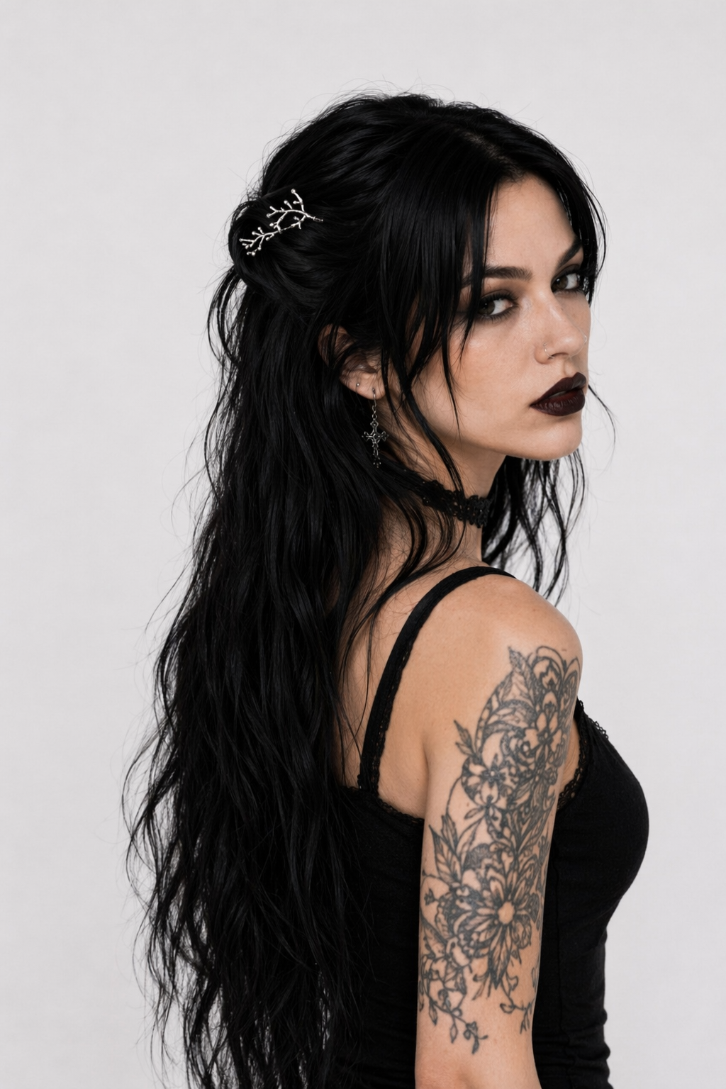 Silver Gothic Hair Clips Default