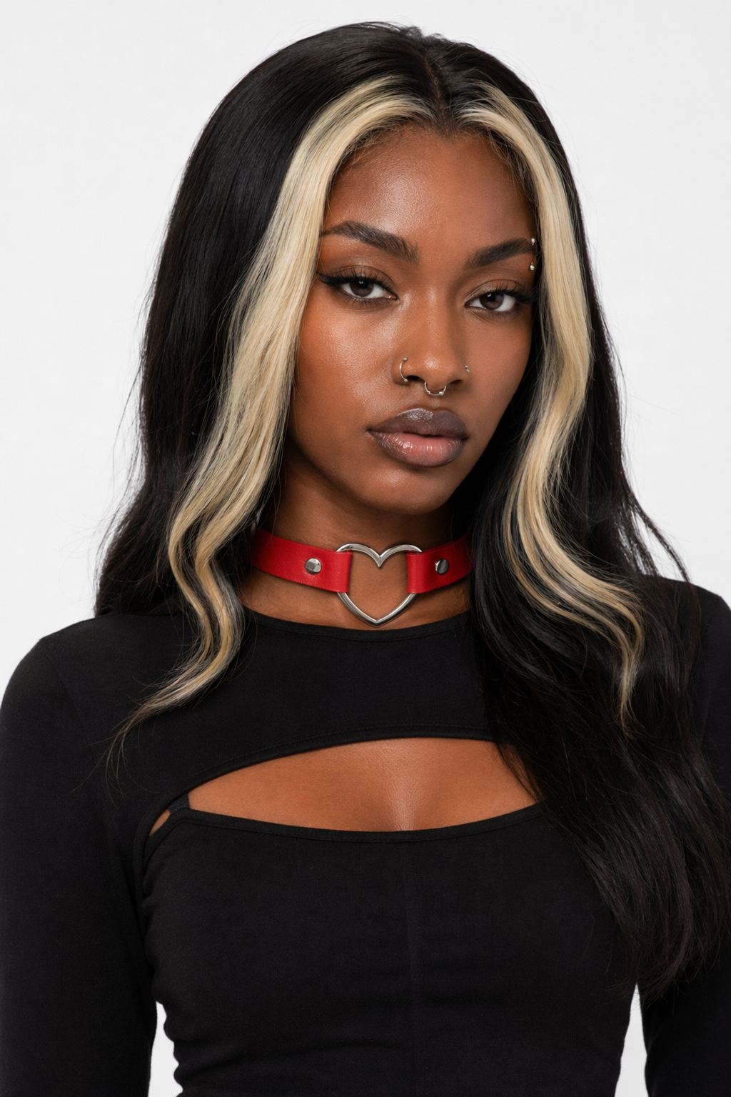 5 Variations of Goth Choker Red heart