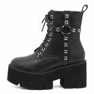 Black Studded Goth Boots black shoes