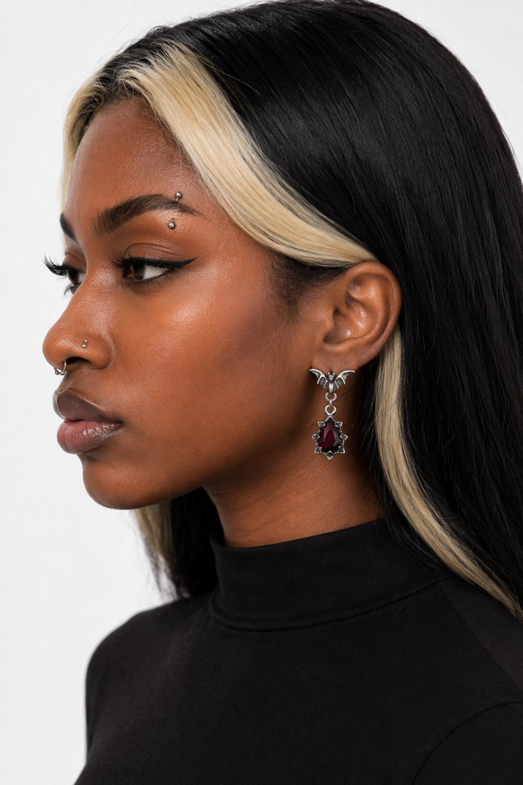 Zircon Bat Night Earrings. Default Title