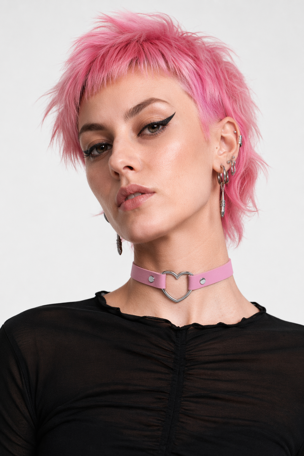 Anime Harajuku Leather Chokers (Multicolor) 41pink