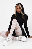 Gothic Anime Velvet Tights White