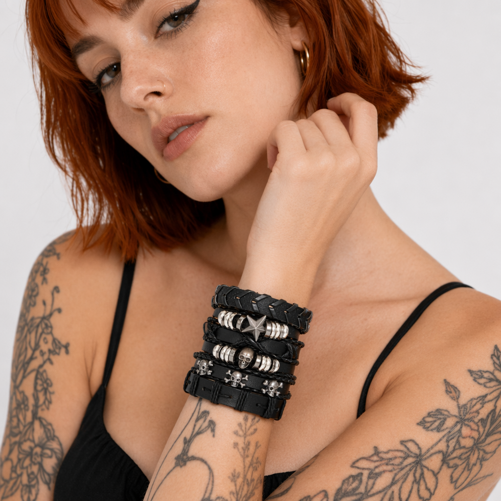 Black Skull Bracelet Default Title