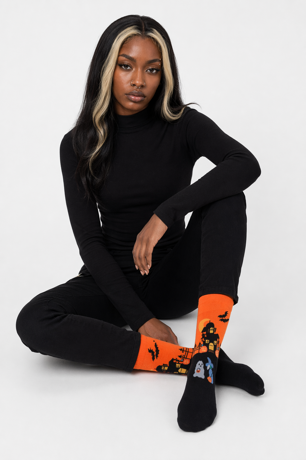 Halloween Socks: Spooktacular Style! Orange
