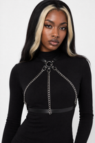 PU Leather Harness Bra Default Title
