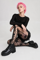 "Dark Floral Gothic Tights" Default Title