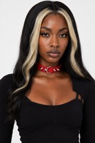 5 Variations of Goth Choker Red thick ring