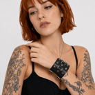 Unisex Spiked Leather Bracelet Default Title